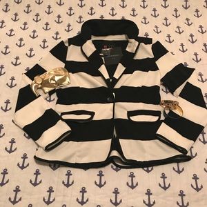 Adorable Cynthia Rowley Striped Blazer - M NWT